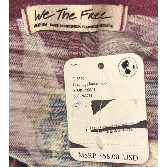 NWT Free People We The Free Hey Girl Spring Plum Tank Top Medium - Picture 5 of 7